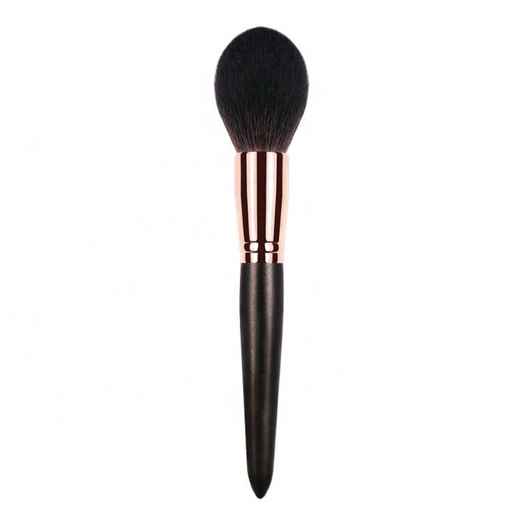 2019 Trending Amazon Tapered Black Handle Synthetic Goat Powder Makeup Cosmetic Brush