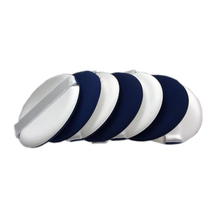 Wholesale Customized Logo Size Cosmetic Round Shape Ribbon Cotton Makeup Powder Puff