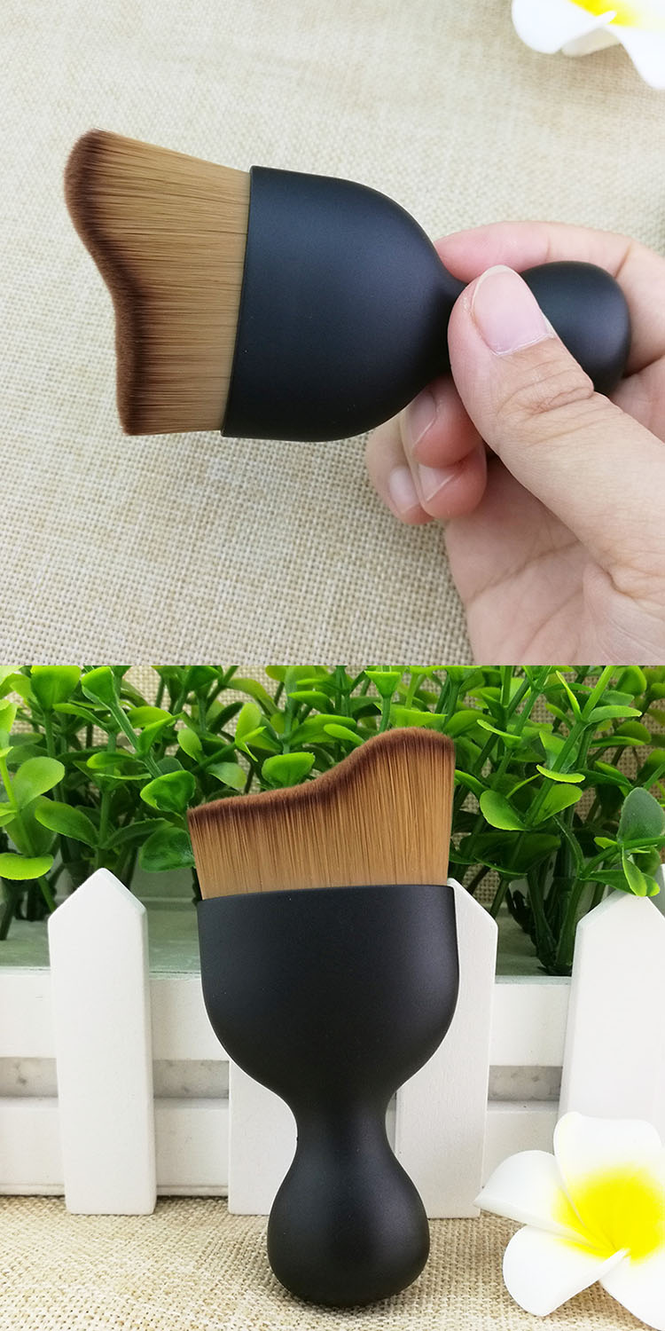 Factory Custom LOGO Goblet Shape Black Single Cosmetics Makeup Foundation Brush
