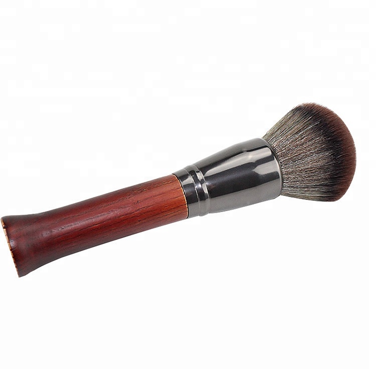 Personalized Rosewood-like Human Hair Large Loose Powder Cosmetic Brush For Makeup