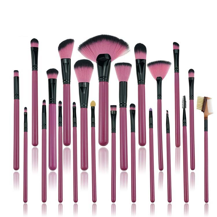 22 Piece Silicon Makeup Brush Eyeshadow Wood Women Makeup Brushes With Bag