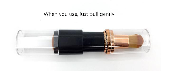 Telescope Double End Retractable Powder Foundation Makeup Cosmetic Brush