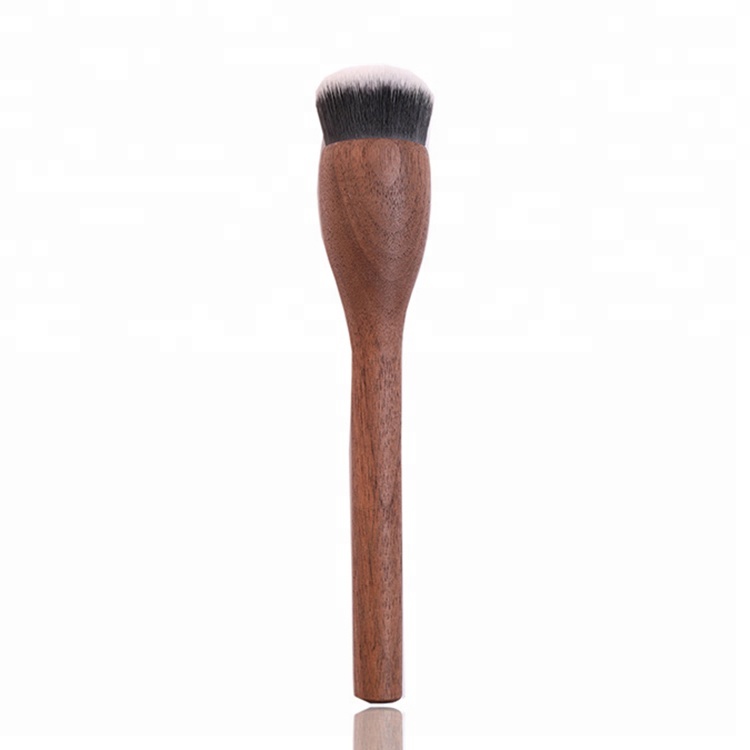 Personalized Single Oval Floral Synthetic Hair Foundation Makeup Brushes