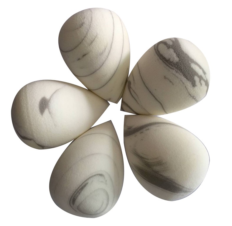 waterdrop shape latex free makeup sponge cosmetic maeble pattern sponge
