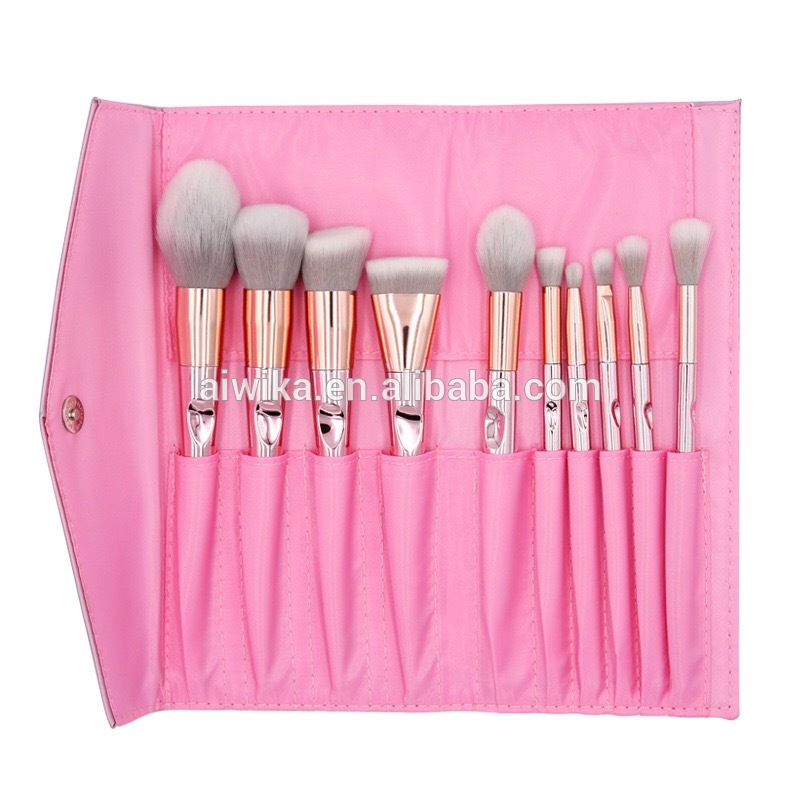 Customized Professional Cosmetics 10pcs Makeup Brushes Private Label