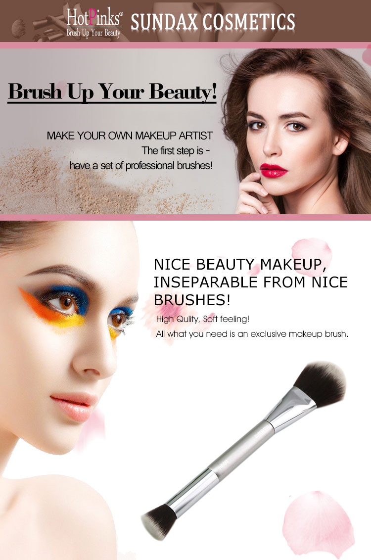 High Quality Double Ended Foundation Blend Beauty Makeup Brush With Personal Brand
