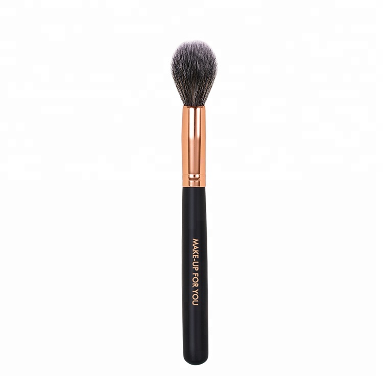 Glitter Black Wood Vegan Synthetic Beauty Needs Makeup Powder Brush Face Blending Brush