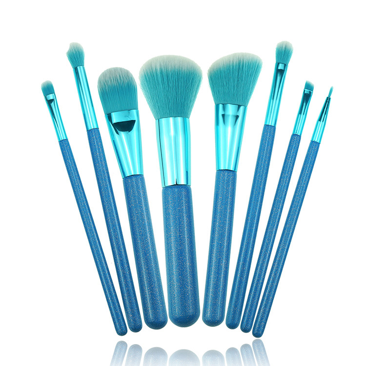Personalized Good Quality 8PCS Travel Style Bling Makeup Brushes With Tube