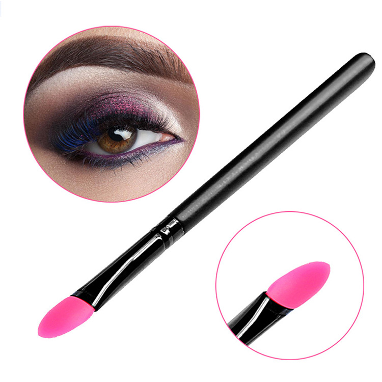 Custom Logo Facial Makeup Brush Wood Handle Silicone Mask Brush Make Up