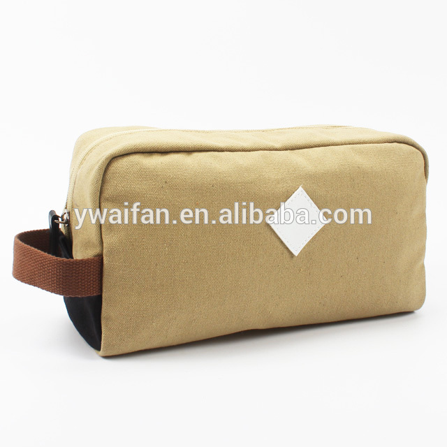 Multi-purpose Cosmetic bag Cotton Canvas Zipper makeup Bag Pouch Makeup Brush Holder