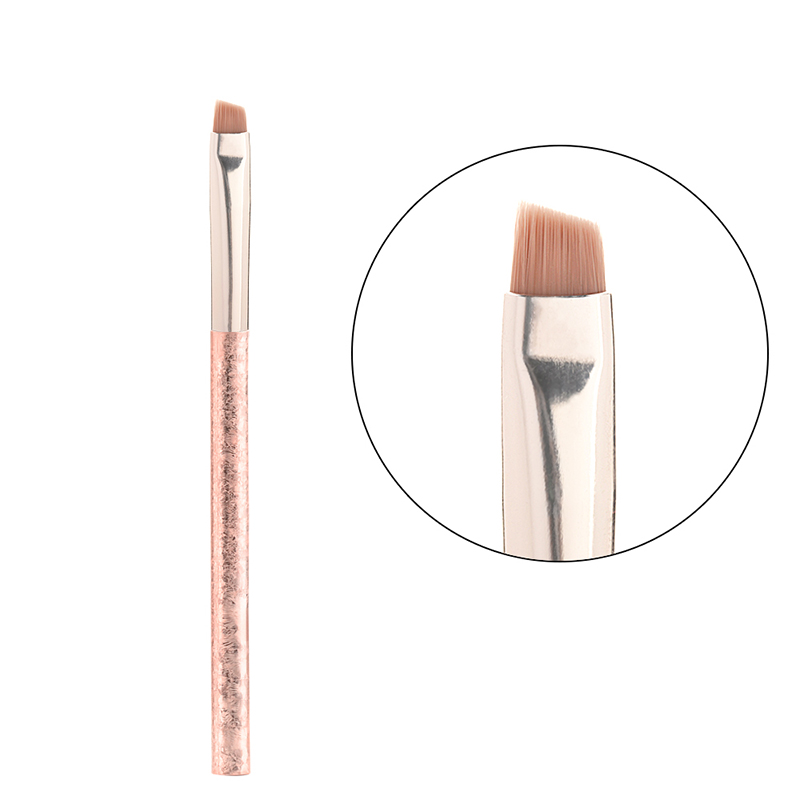 Wholesale Private Label Synthetic Hair Vegan Gold Eyebrow Pencil With Brush Custom Logo make-up brush