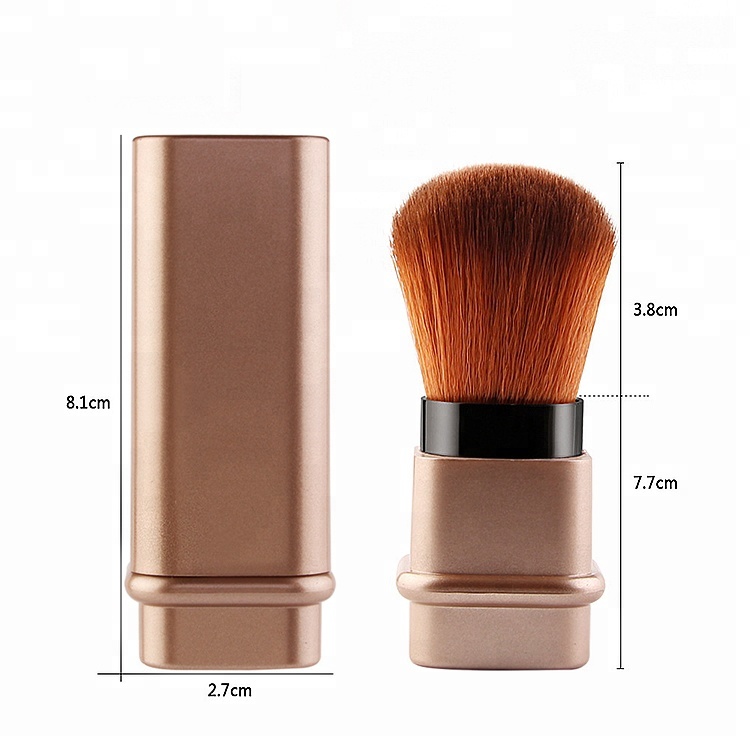 Portable Retractable Makeup Kabuki Brush Cosmetic Powder Blusher Brushes