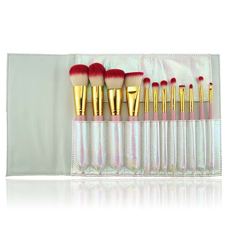 2019 new glitter 12pcs cosmetics maquillaje makeup brushes set