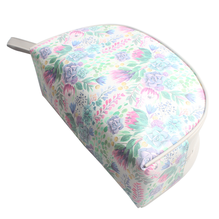 Custom Promotional PU Leather Cosmetic Bag Custom Makeup Pouch with Full Color Printing