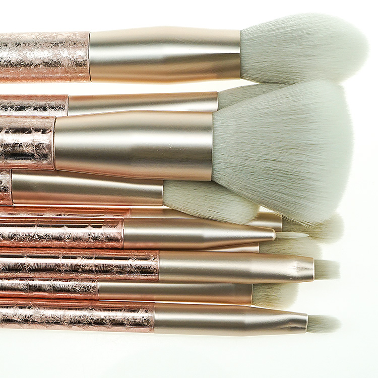 Rose Golden Ice-breaking Pattern Charcoal gray Private Label Makeup Brush Set maquiagem importada atacado
