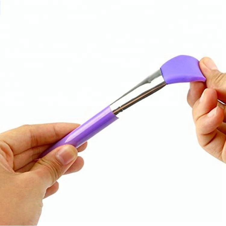 Eco-friendly Wood Handle Silicone Mask Brushes Set for Makeup