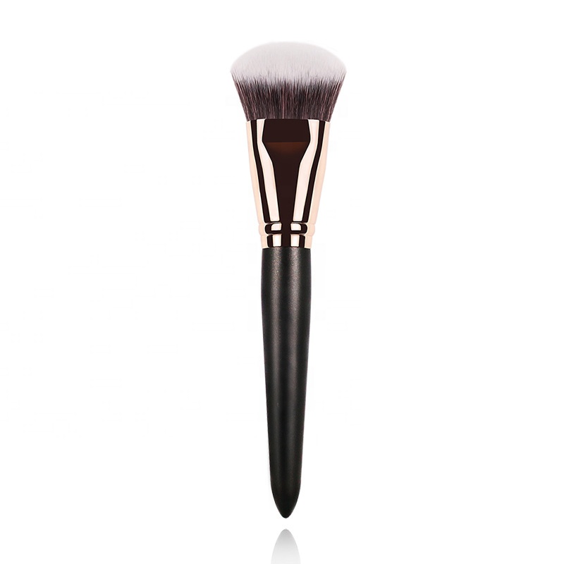 High End Black Wood Highlight Contour Brush Dense Synthetic Make Up Brush