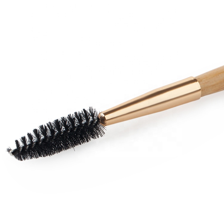 Bamboo Handle Eyebrow Brush Dual End Eye Pencil Brush Single Cosmetic Brush For Mascara