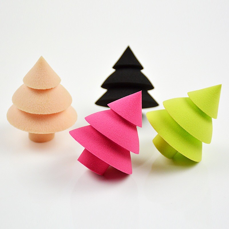 2019 New Arrival Snow Man Christmas Tree Super Soft Latex-free Private Label Foundation Makeup Sponges Powder Puff