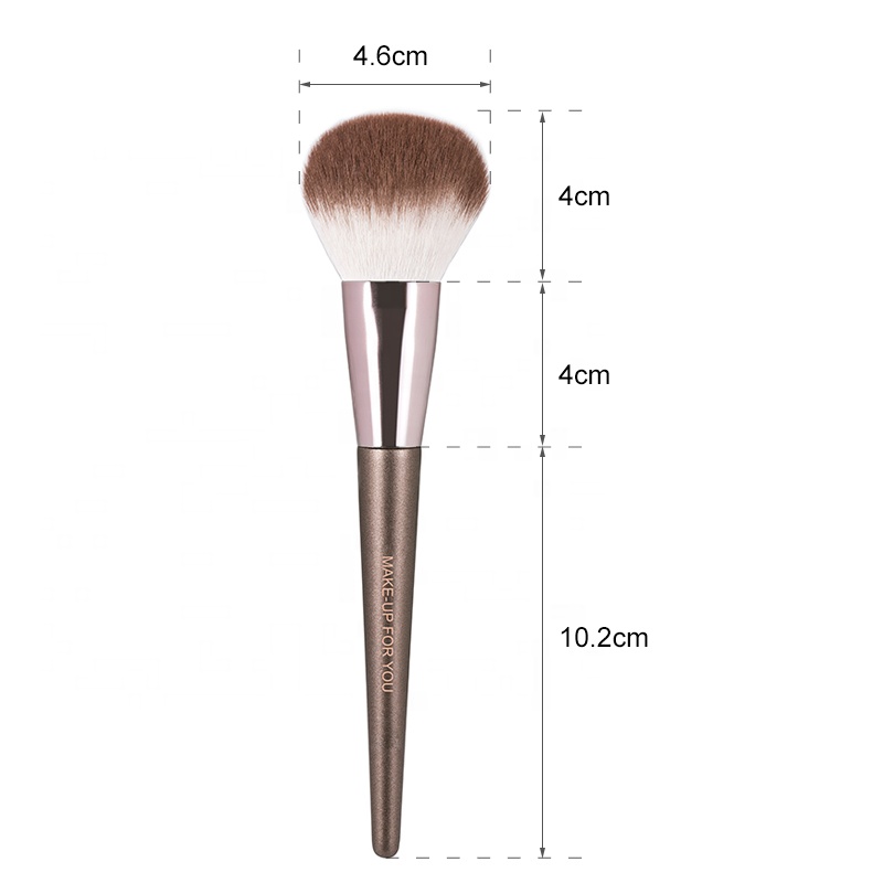 Professional Wood Handle Beauty Makeup Brush Vegan Single Large Face Powder Brush