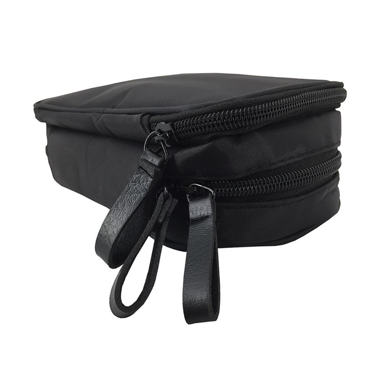 Portable Toiletry Bag Double Layer Nylon Cosmetic Bag Makeup Brush Holder