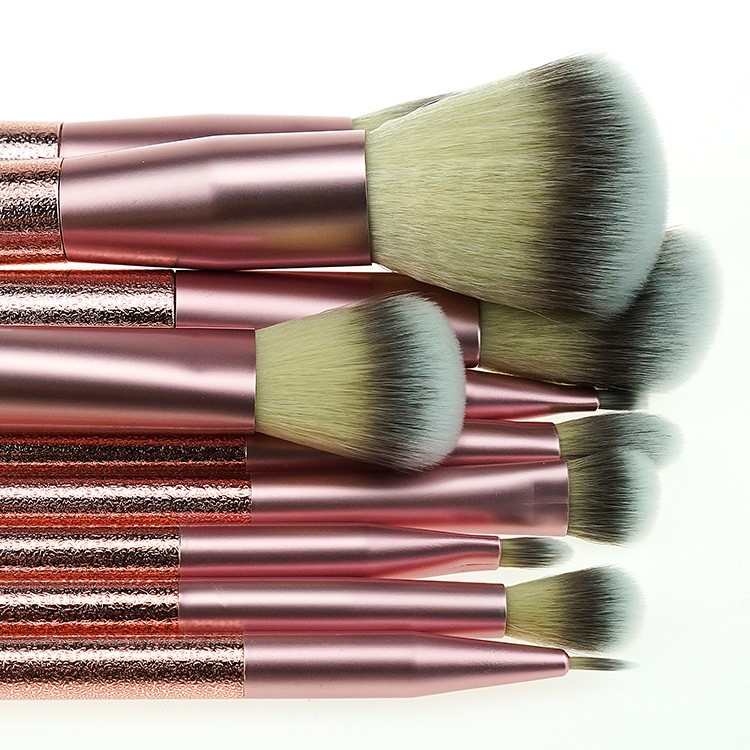 private label logo new pink makeup brushes samples cosmetic makeup brush set