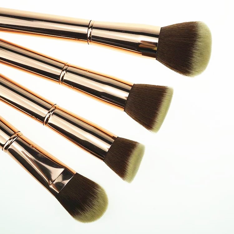Factory price OEM aluminum handle Cosmetic brush makeup brushes makeup