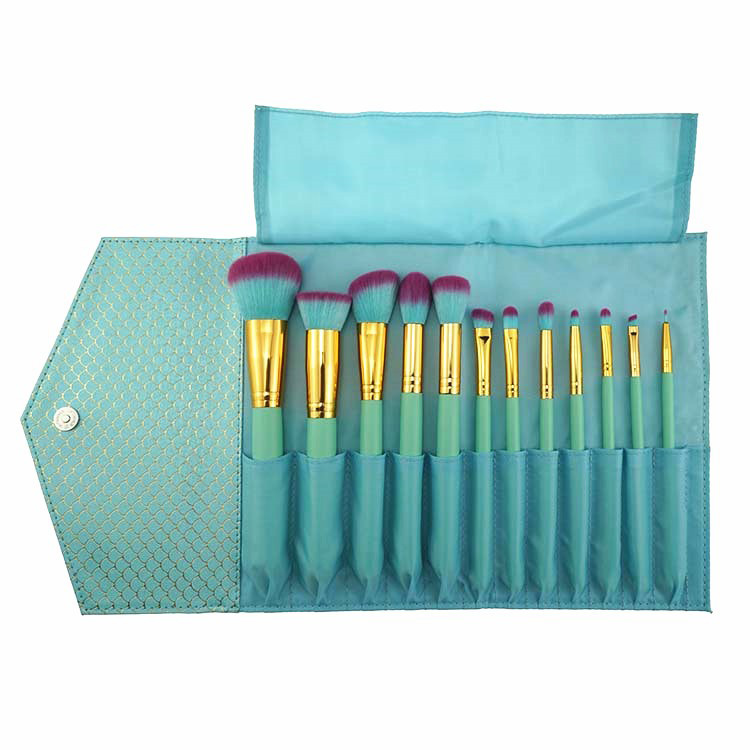 Vegan OEM 12pcs new make up accessories cosmetic makeup brushes makeup with pouch