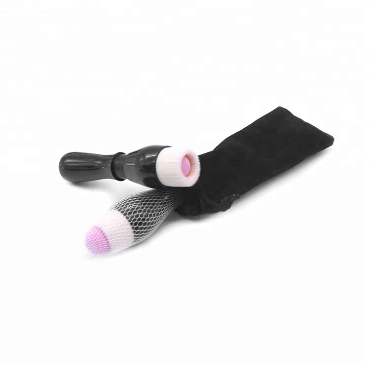 2019 Hotcake Synthetic 2 in 1 Retractable Non-latex Sponge Makeup Foundation Brush
