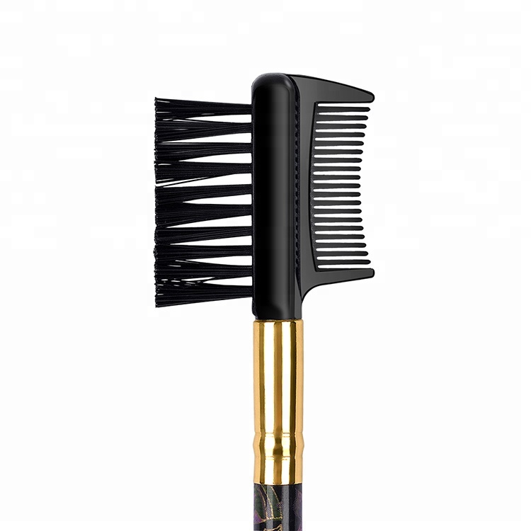 Vegan Makeup Brushes Private Label Eyebrow Cosmetic Tools Nylon Eye Comb Brush