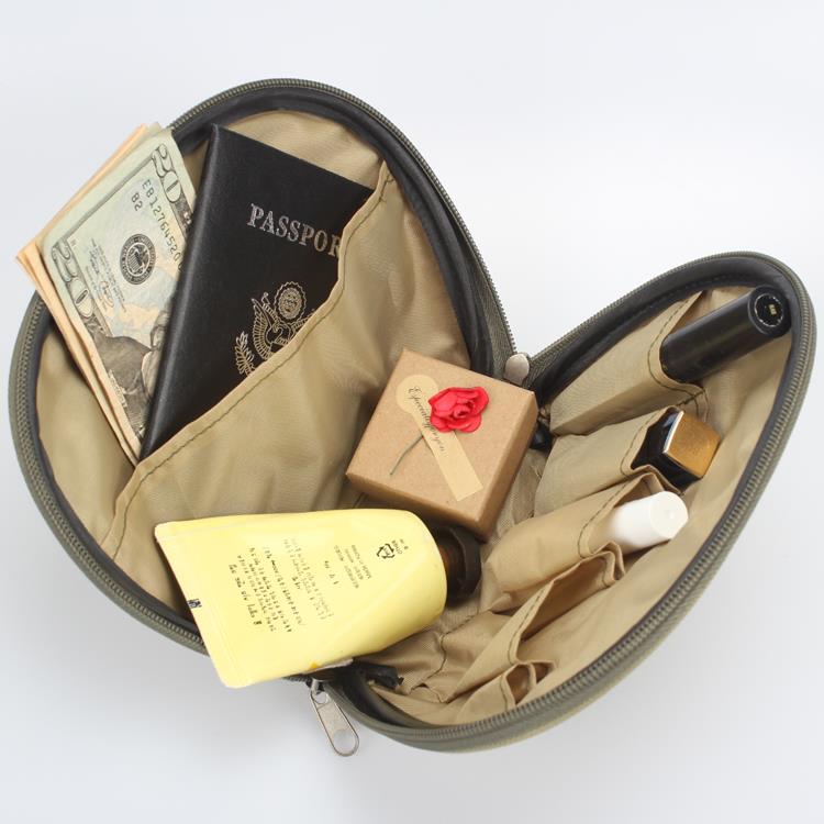 Half Moon Cosmetic Storage Bags for Travel Private Label Makeup Travel Bag