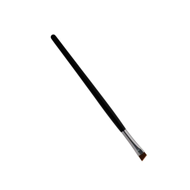 small fiber hair wood handle angled eyebrow makeup brush wholesale Customized private label