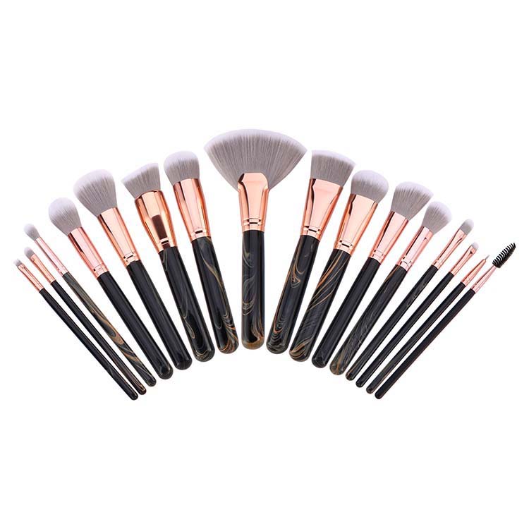 High Quality 16 Pieces Foundation Eyebrow Eyeshadow Lip Custom Makeup Brush Set