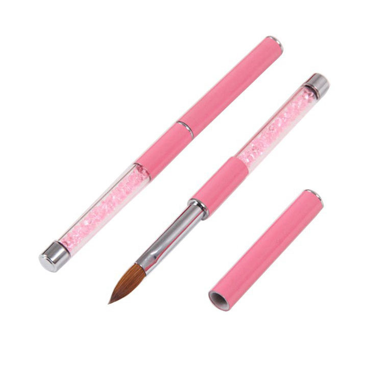 Promotion Crystal Carving Flower Color Pointed Hook Line Brush Nail Gel Brush Rhinestone