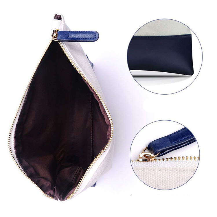 Heavy Duty Multi-purpose Canvas Zipper Cosmetics Makeup Travel Toiletry Organizer Pouch