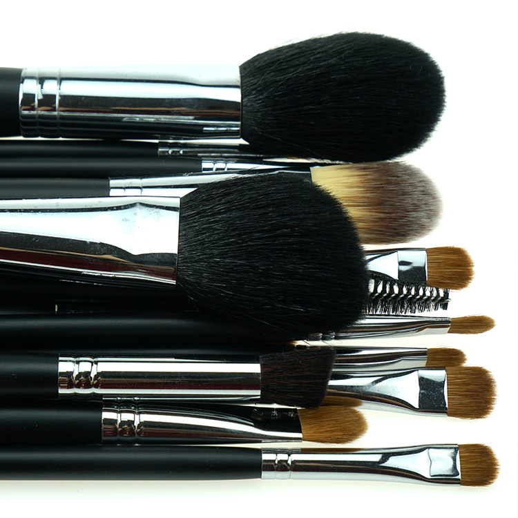Factory Supply Professional Black Makeup brush Kit Pincel de Maquiagem with Custom Logo