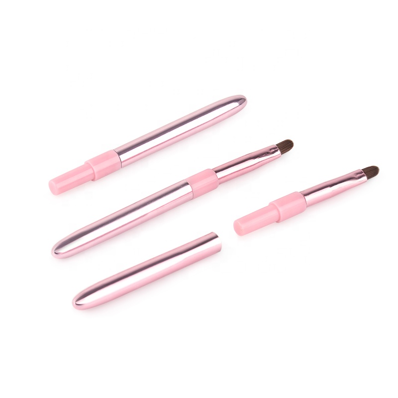 Kids Cute Mini Foldable Doll Nylon Lip Brush For Makeup