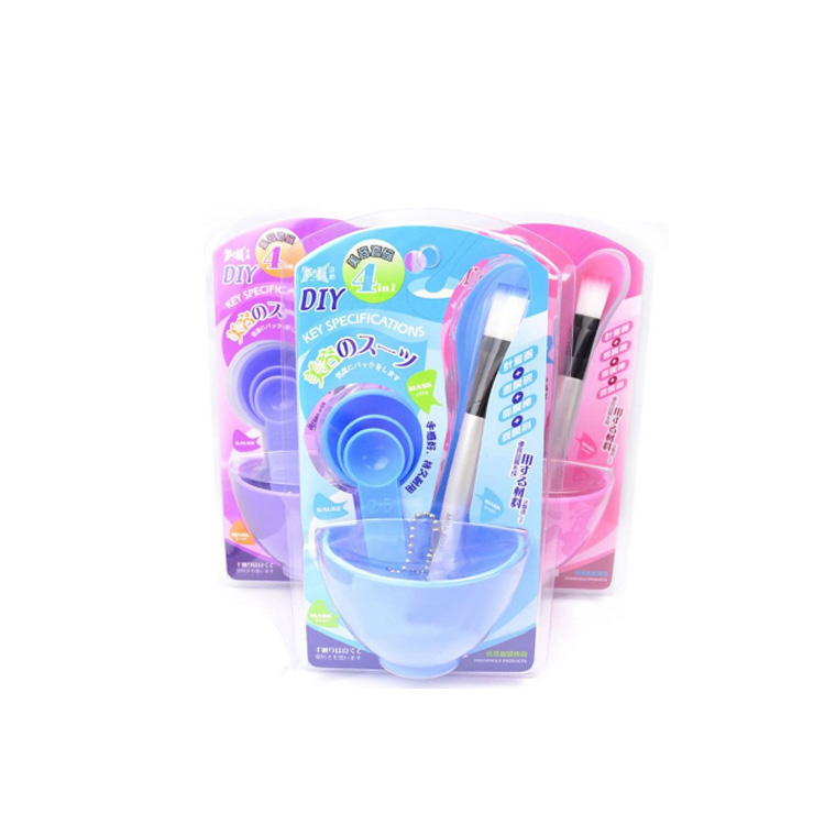 Synthetic Hair Facial Use Mask Brush Set With Bowl And Spoon