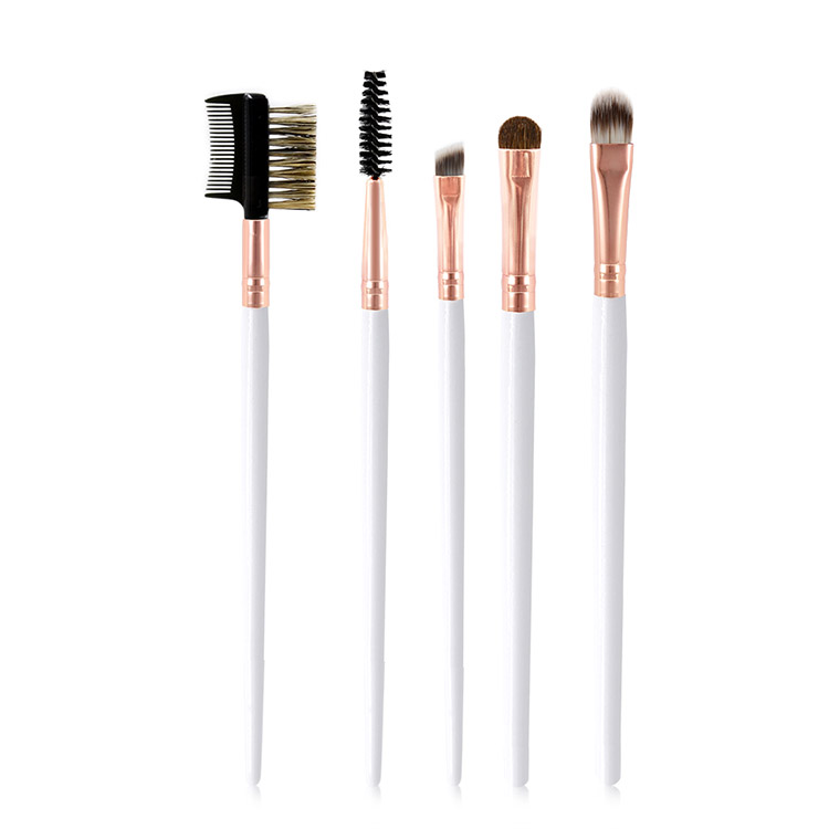 Eyeshader Eyebrow Mascara Brushes Mini White Wood Handle Eye Makeup Brushes Set