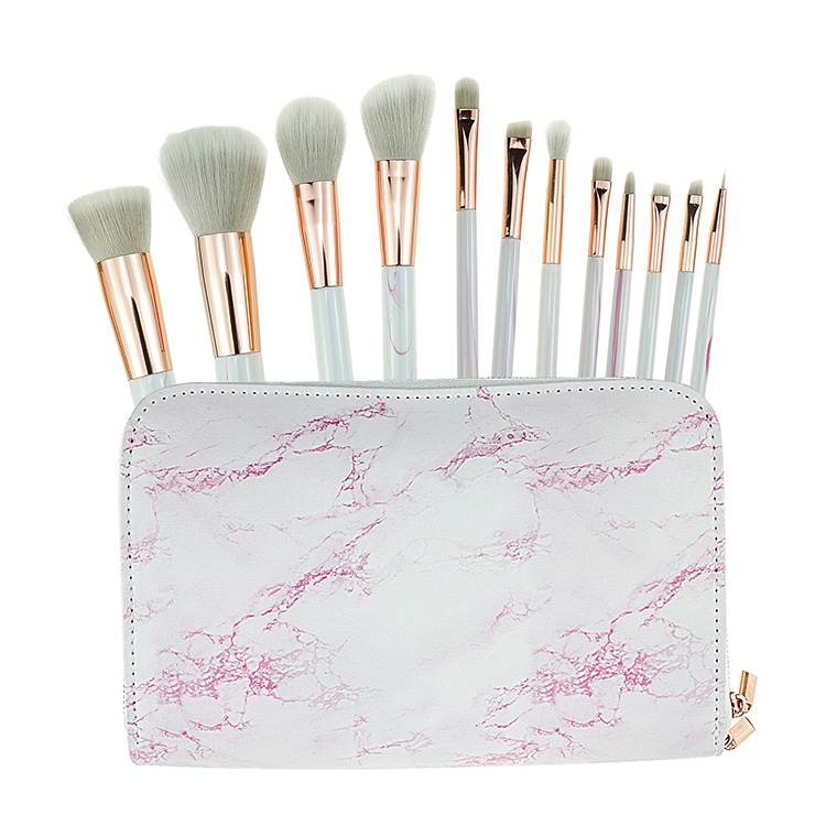 2019 Original Beauty Care Cosmetic Tools 12pcs Mermaid Makeup Brush Set With Case Skin Care Fashionable Type