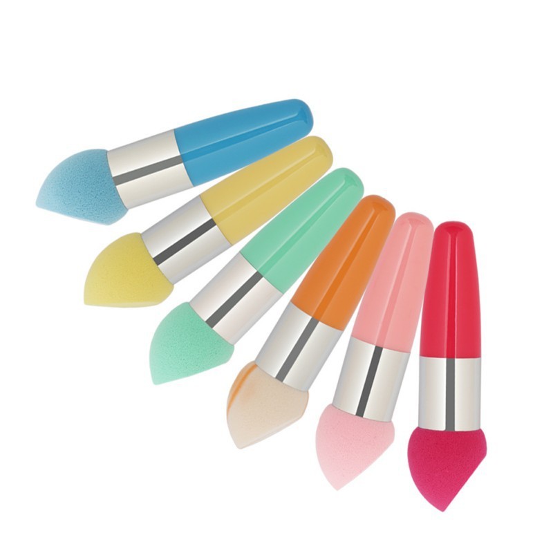 Handle Egg Makeup Sponge Foundation Soft Cosmetic Puff Powder Smooth Puff Wholesale, Oblique powder puff