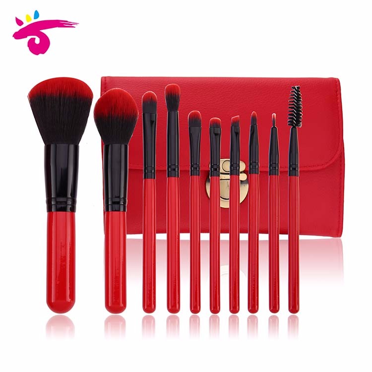 2018 Free Samples Vegan Hair Red Maquillaje Beauty Cosmetics Makeup Brushes
