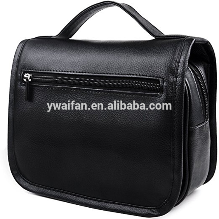 Toiletry Bag Hanging Toiletry Bag Makeup Bags PU Leather with Several Zipper Pockets