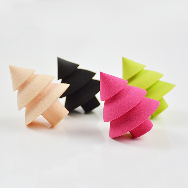 New Design Christmas Day gift Snowman with Tree shape High Quality sponge Super soft Makeup Sponge