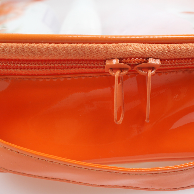 Clear PVC Zippered Toiletry Carry Pouch Vinyl Bag Portable Cosmetic Makeup Bag for Vacation