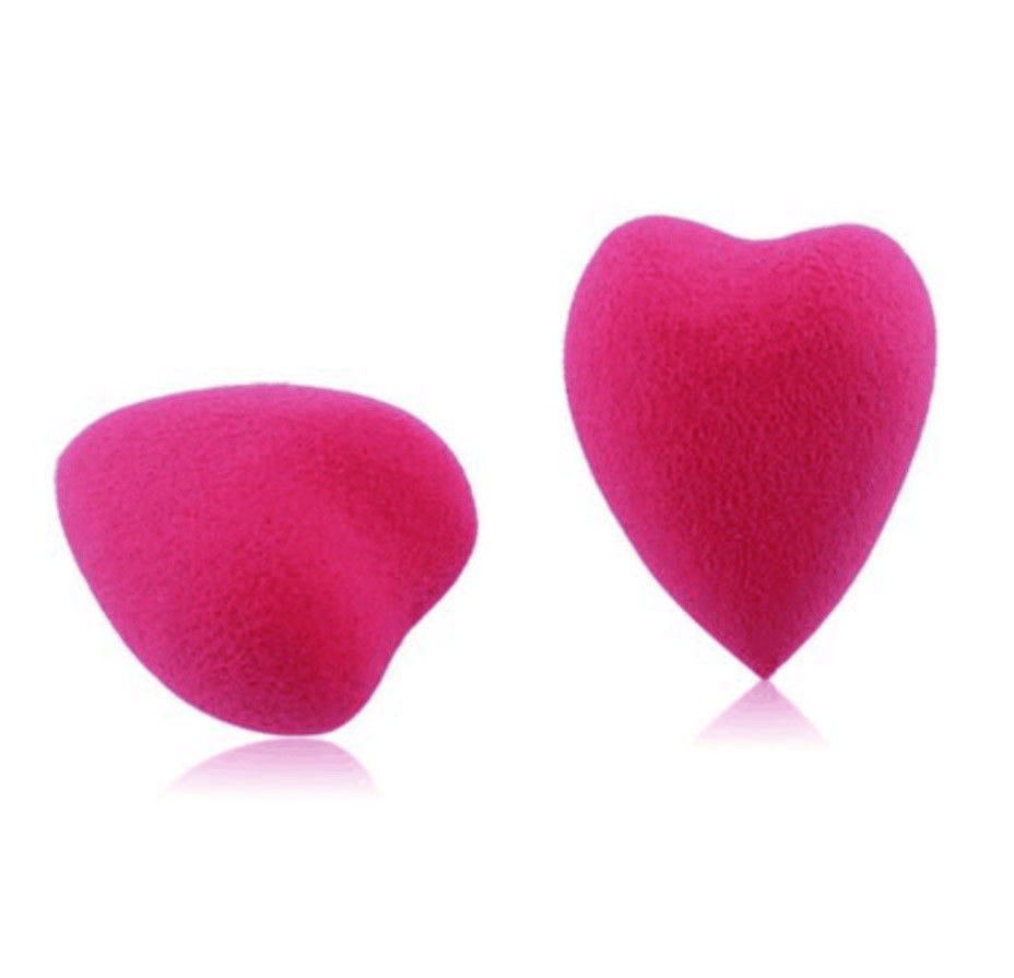 heart shape makeup sponge latex free make up sponge set