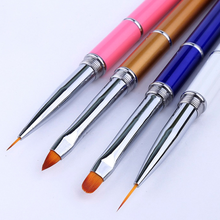 High Quality Metal Handle Gel Nylon Nail Brushes Set In Nail Brush 2018