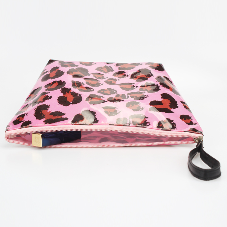 Customized Logo Pouch Bag Makeup Toliery Zipper Pouch Cosmetic Leopard Makeup Bag