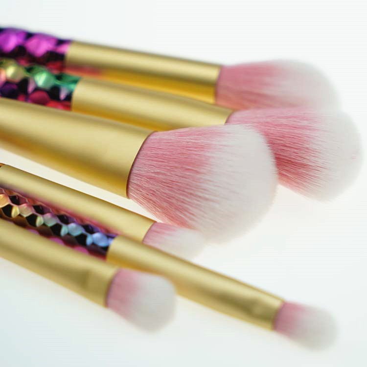 Hot Sale Rainbow Bling Smudge Makeup Brush Set