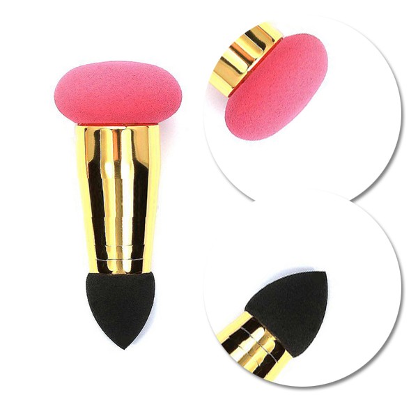Double Ended Makeup Brush Sponge with Powder Brush